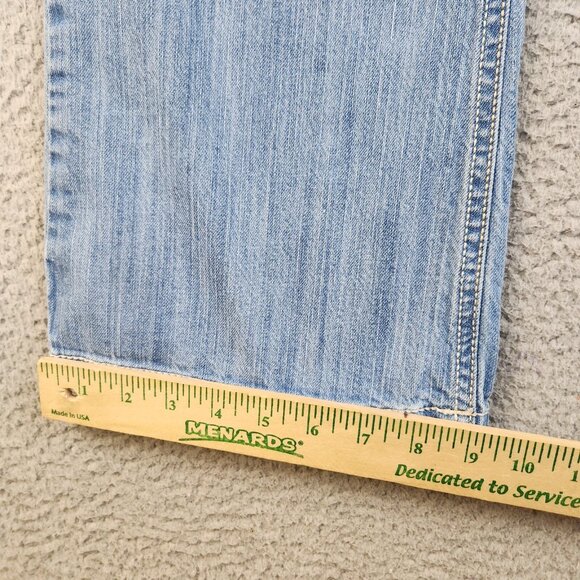 Womens Size 6 Bootcut Studded Flap Pockets Classic Y2K Avril Code Bleu Denim - Picture 6 of 9
